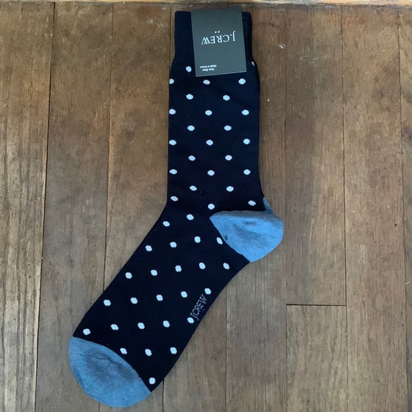 J. Crew Underwear & Socks J Crew Mens Navy Blue Polka Dot Dress